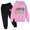 Pink, variant on Kids Outfits Set 6 7 Six Seven Letter Outfits Set Comfortable Boys Dinosaur Print Hoodie And Pants Cute Outfit For Kids Playwear Two Piece Tracksuit Sky Blue 150(11-12 Years)