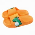 thumbnail image 3 of HCNTES Toddler Kids Unisex Sandals Soft Sole Non-Slip Slides for Spring Summer Beach Pool Shower Indoor Play(Z01-Orange,2), 3 of 5