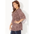thumbnail image 3 of Catherines Women's Plus Size Petite Bejeweled Pleated Blouse, 3 of 6