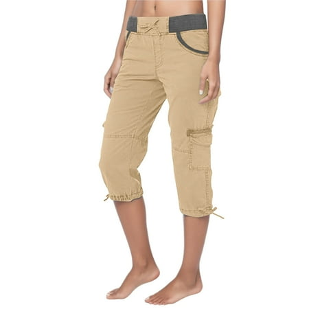 Bermuda Shorts for Women Summer Multi Trousers Sports Cropped Pants Overalls Thin Loose Cargo Casual Summer Jean Shorts with Pockets S-3XL