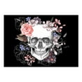 thumbnail image 2 of Tiptophomedecor Peel and Stick Floral Wallpaper Wall Mural - Skull And Flowers - Removable Wall Decals, 2 of 3