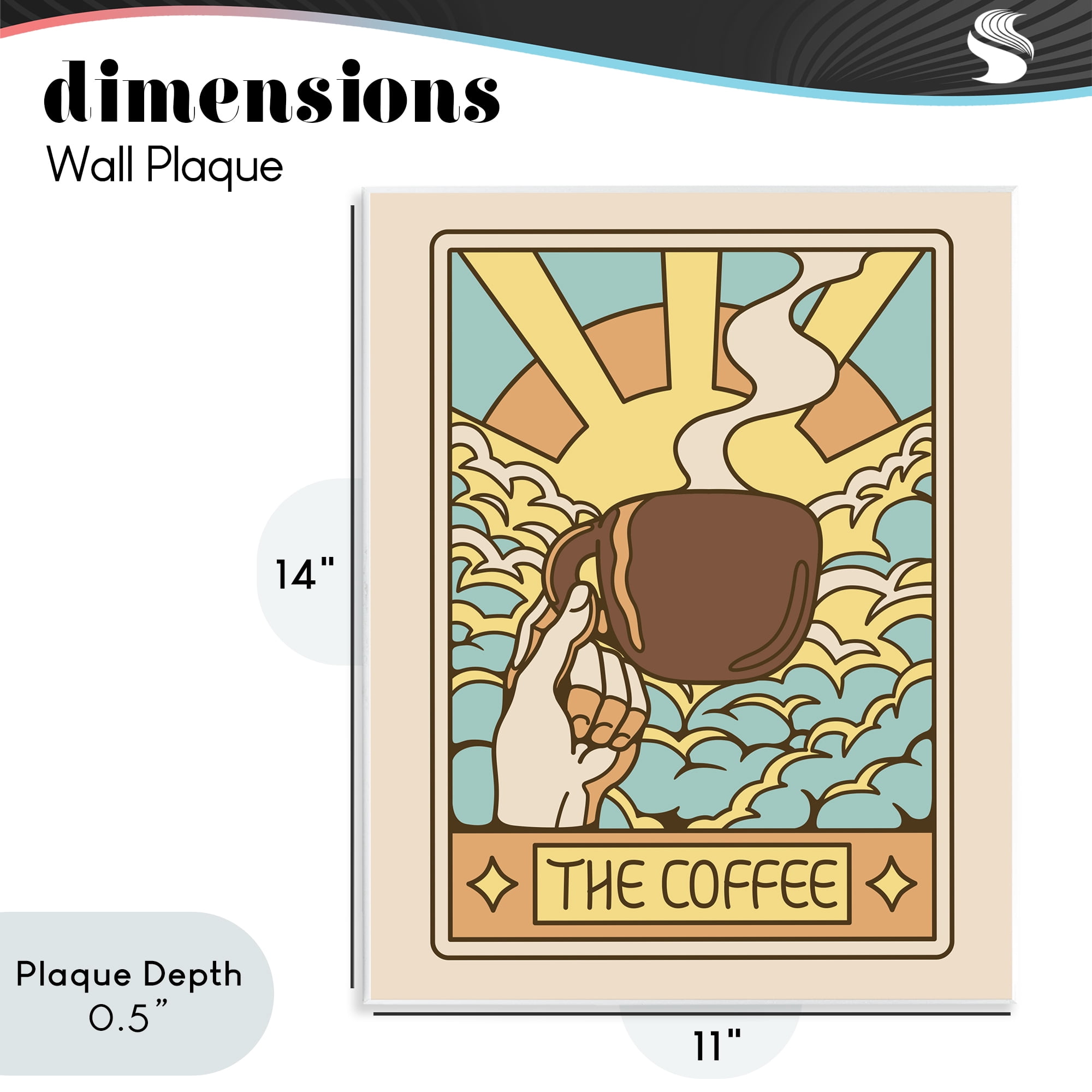 Stupell Industries The Coffee Muted Tarot Wall Plaque Art, design by Tobe Fonseca