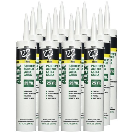 DAP 18670 ALEX PAINTER's Acrylic Latex Caulk, 10.1. oz, White,