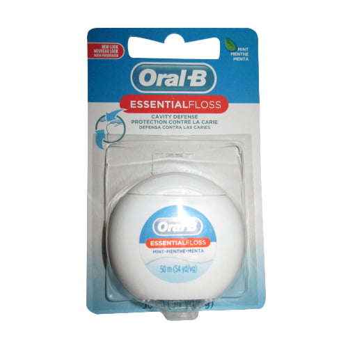 tetraëder antwoord Grammatica Oral-B Essential Floss Dental Floss, Waxed Mint - 55 Yards - Walmart.com