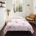 thumbnail image 4 of Pink Spring Floral Large Tapestry for Bedroom Wall Hanging Tapestry,Summer Botanical Watercolor Vintage Ceiling Backdrop Tapestries Poster Blanket Wall Decor for Teens Room Living Room 100" x 59", 4 of 8