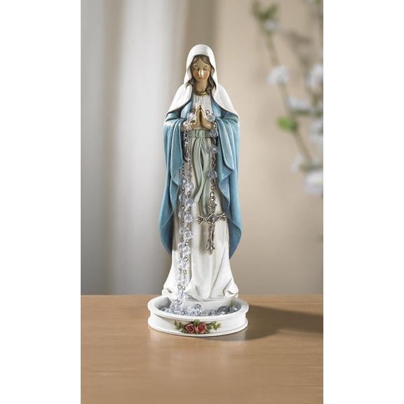Madonna Rosary Holder, 8 inch