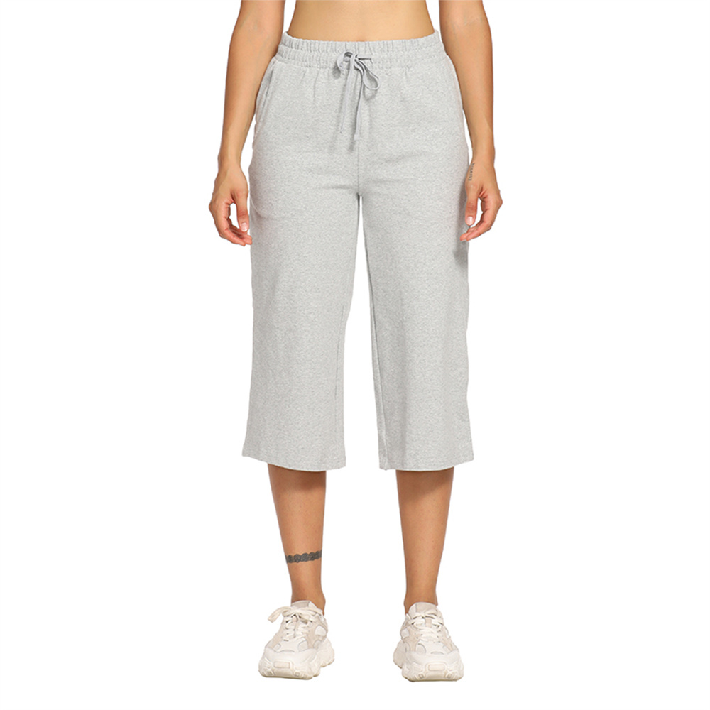 Women's Cotton Spandex Capris Loose 