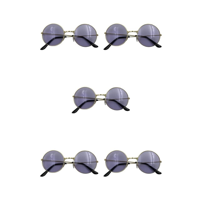 Gafas de sol Marco de metal multifuncional de moda para mujeres Qarigey Dorado Púrpura 5Conjunto