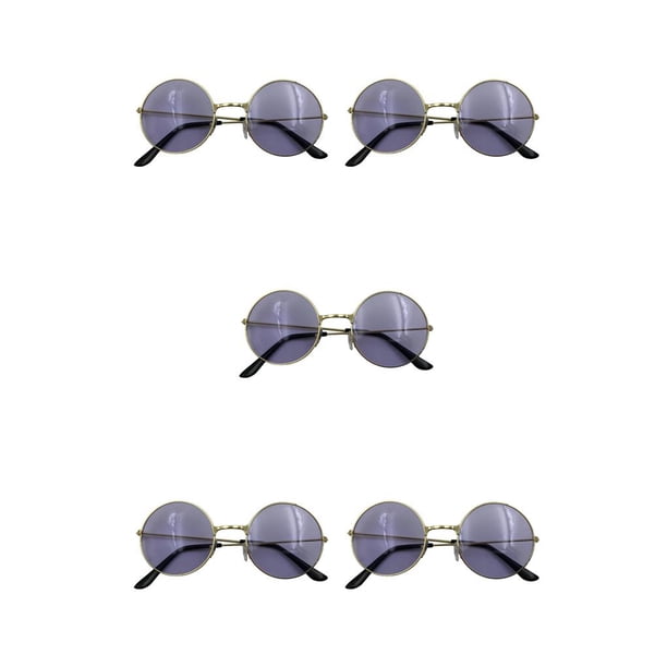 Gafas de sol Marco de metal multifuncional de moda para mujeres Qarigey Dorado Púrpura 5Conjunto