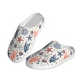 thumbnail image 2 of Wukai Starfish Shell Print Women's Indoor Bedroom Slipper Slip On Shoes, Unisex House Shoes with Anti-Skid Sole for Men, Gift for Women Men-46/47, 2 of 7