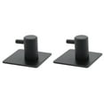 thumbnail image 1 of Stainless Steel Black Robe Towel Holder Hooks Self Adhesive Wall Door Mounted, 1 of 7