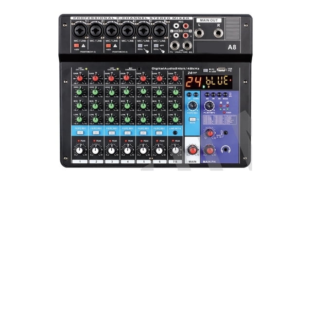 8 6 4 Channel Professional Portable Mixer Sound Mixing Console Computer Input 48v Power Number Live Broadcast A4 A6 A8 New