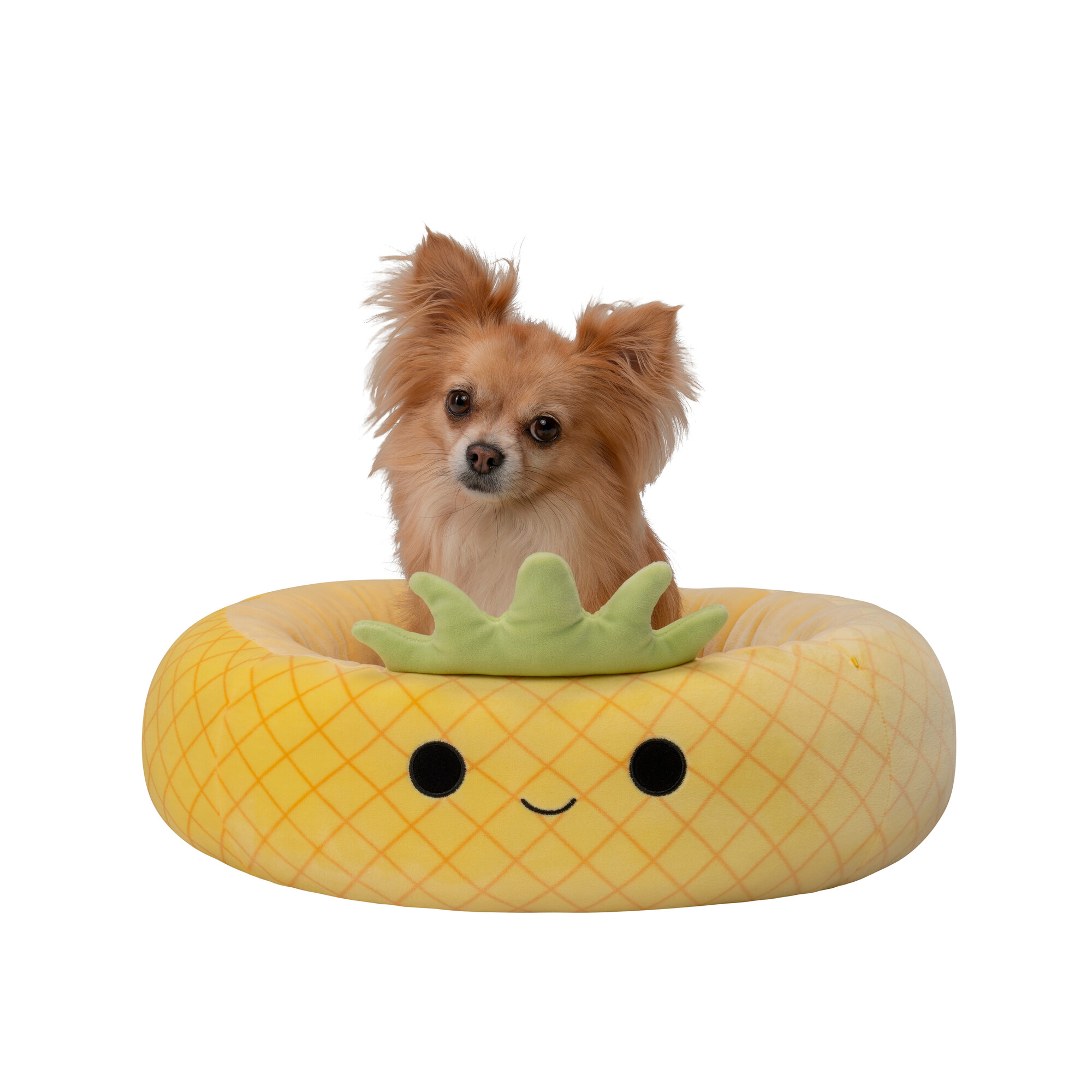 Squishmallows 20 inch Yellow Pineapple Pet Bed - Small Ultra Soft Plush Pet Bed