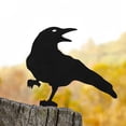 thumbnail image 5 of Leeye Halloween Metal Crow Yard Stake, Wrought Iron Screaming Crow Garden Decoration for Lawn Patio Outdoor Display, Black 7.87x8.66x0.39in, 5 of 5
