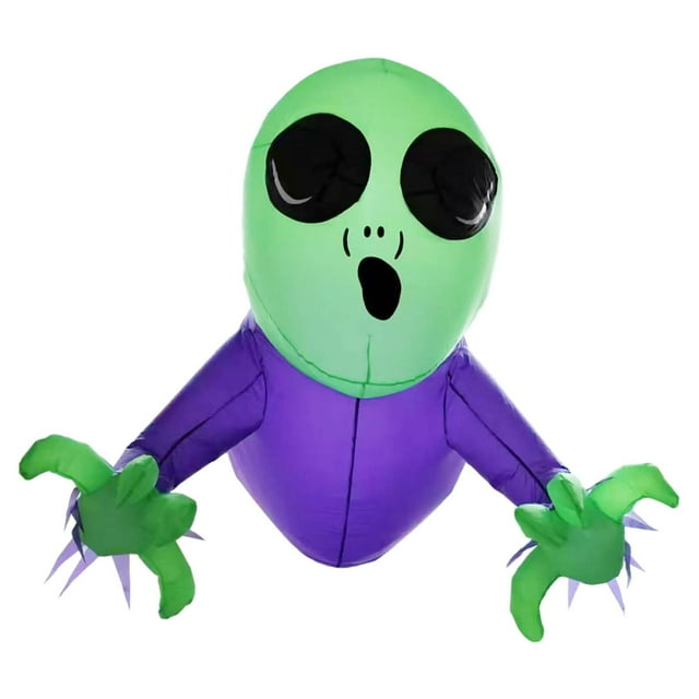 (2 Pack) Décorations d'Halloween Accessoires Gonflables Effrayants pour Fenêtres Ornement de Bureau Figurines Alien Festif Maison
