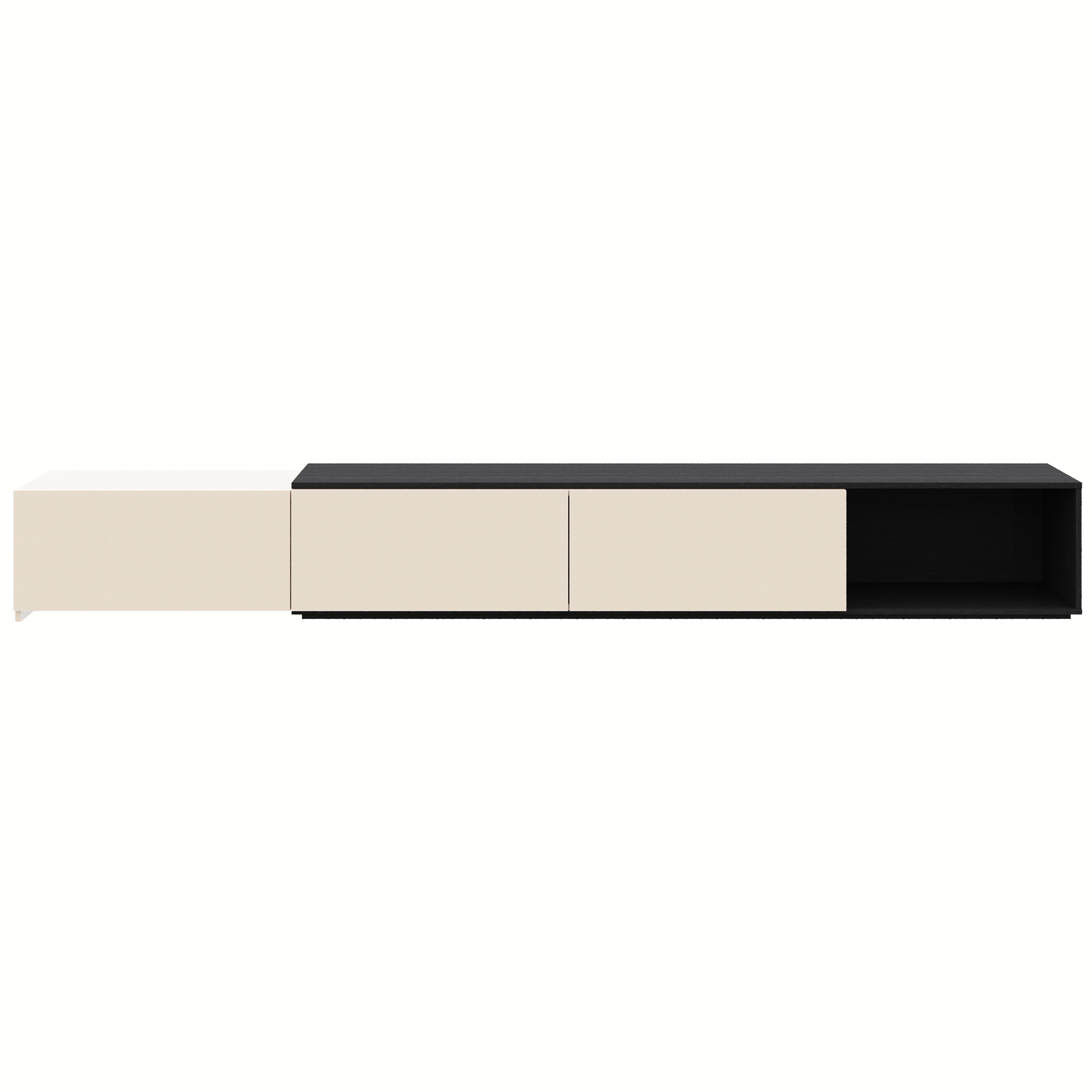 Meuble TV extensible (66 à 108 po) Nexera Arlo, Noir