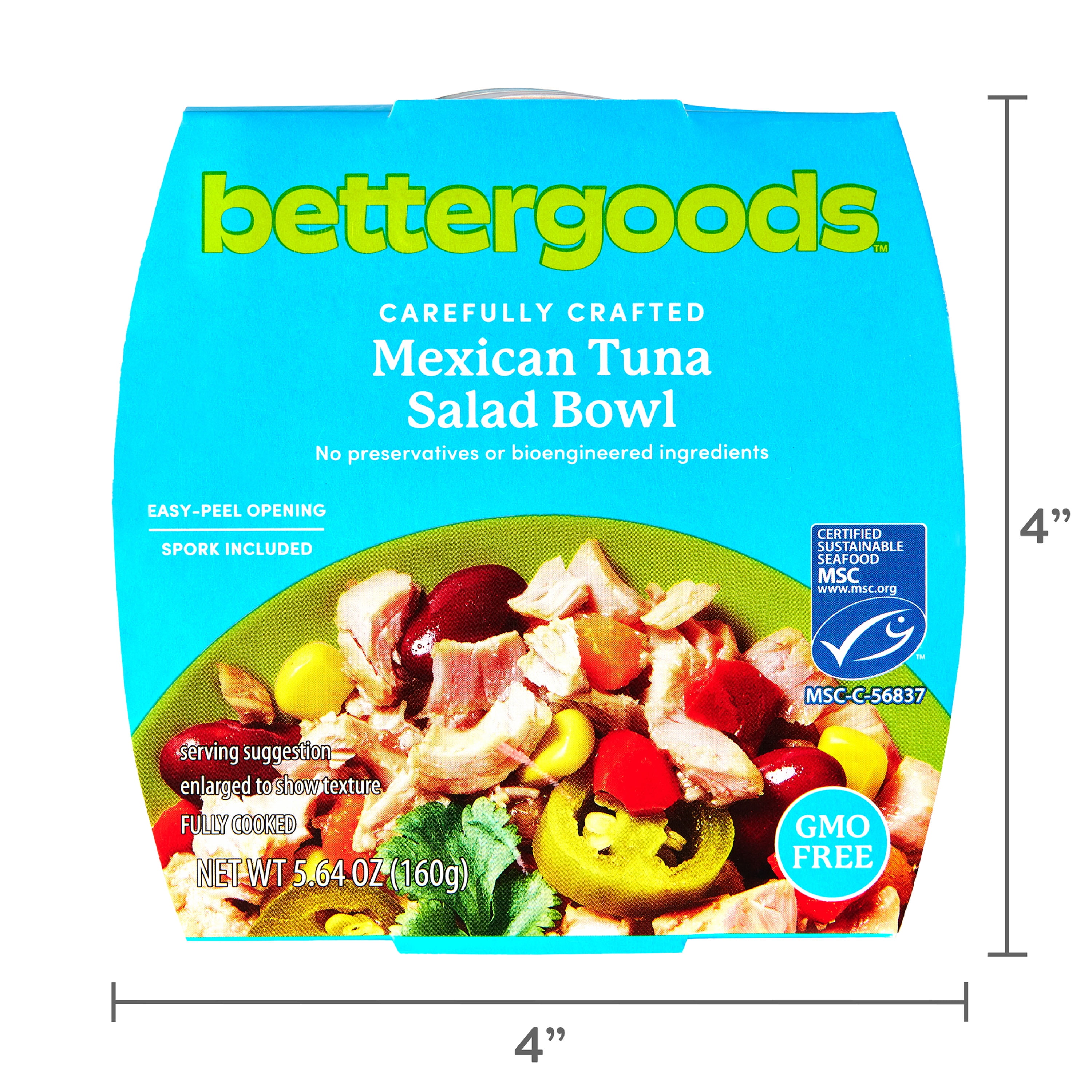 (2 pack) bettergoods Mexican Tuna Salad Bowl, MSC Certified, 5.64 oz