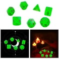 thumbnail image 4 of Juego de mesa de 7 dados multicaras, Trpg, DND, dados poliédricos para amantes, juego de dados, regalo, juego de guerra, ocio, entretenimiento, juego de dados, casino. Verde, 4 of 9