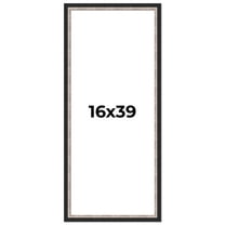 16x39 Frame Silver Real Wood Picture Frame Width 1.25 Inches | Interior Frame Depth 0.75 Inches |