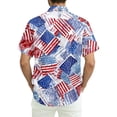 thumbnail image 6 of Youpwaven Men's 4th of July Patriotic Shirt, Retro Artistic Overlapping Flags Print Button Up, USA 250 Years Independence Day Summer Casual Shirt, 6 of 6