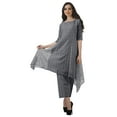 thumbnail image 1 of Moomaya Ensemble Kurti Asymétrique Imprimé pour Femme Grande Taille, Chanderi en Coton, 1 Unité, 1 of 6