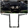 thumbnail image 2 of Krator 1" Z-Bar Motorcycle Handlebars - Universal Black Dimpled Ape Hanger For Harley, Honda, Yamaha, Suzuki, Kawasaki 2 of 10