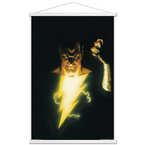 DC Comics - Black Adam - Portrait Wall Poster with Wooden Magnetic Frame, 22.375" x 34"
