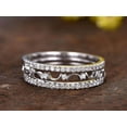 thumbnail image 2 of 1.50 Carat 3 Wedding Ring Set Anniversary Band Stackable Ring Set With 18K White Gold Plating, Promise Ring, Anniversary Ring, 2 of 9
