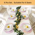 thumbnail image 5 of Rainbow Color Round Placemats Set of 8, Braided Polypropylene Place Mats, Fantasy Colorful Ombre Swirl Washable Table Mats for Kitchen Dinner Holiday Wedding Party Coffee Table Decoration 15", 5 of 9