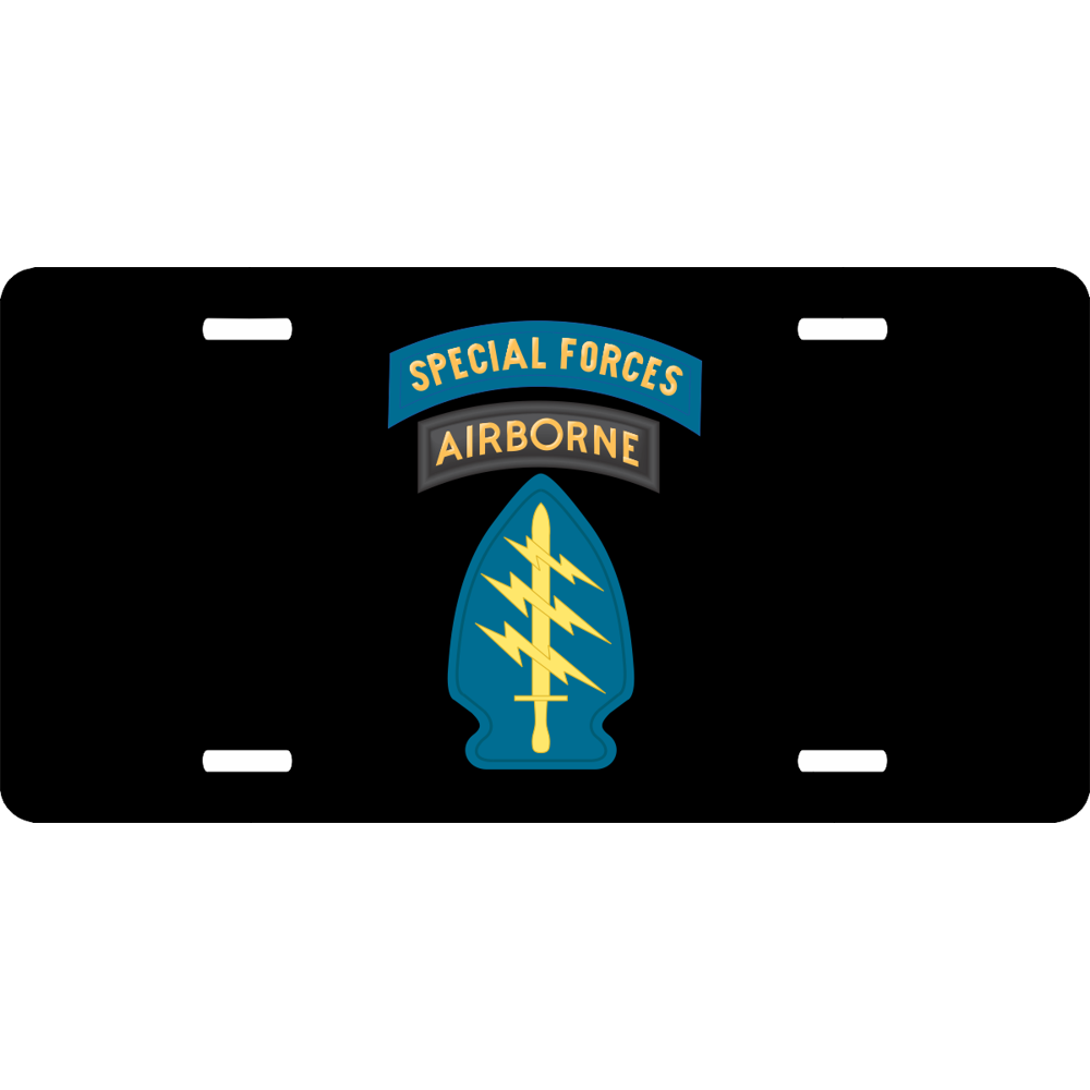U.S. Army Special Forces Airborne and Tab License Plate
