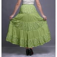 thumbnail image 3 of Bimba Women Skirts Long Bohemian Gypsy 5 Tier Cotton Printed Long Skirts, 3 of 5