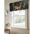 thumbnail image 6 of Forest Deer Curtain Valances for Windows, Farmhouse River Vintage Elk Kitchen Valance Window Treatment, Light Filtering Block Curtains for Bathroom/Bedroom/Living Room 42'' x 12'', 6 of 9