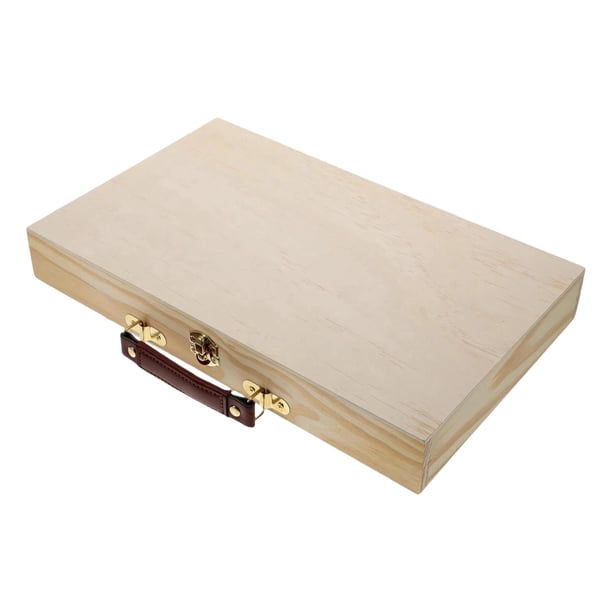 Caja organizadora de material artístico con asa, cierre metálico, bolígrafo, portátil, resistente, multifuncional, accesorio, caja de herramientas de