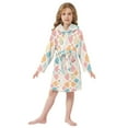 thumbnail image 6 of FORMRS Niños Bathrobe Unisex Hooded Robe Soft Plush Pajamas Sleepwear, Size 7-9T, Pink Abstract Pattern, 6 of 7