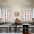 thumbnail image 4 of Nautical Seahorse Beach Curtains Set Marine Life Coral Tropical Sea Shells Fish Starfish Jellyfish Plants Cute Cartoon Ocean Coastal Creatures Summer Underwater Tier and Valance Rod Pocket Kitchen Cur, 4 of 6
