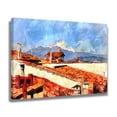 thumbnail image 2 of Póster de pintura decorativa de techos rojos, lienzo para pared, arte para sala de estar, dormitorio, estilo marco, 20 x 30 cm, 2 of 8