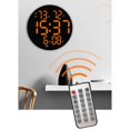 thumbnail image 4 of Horloge Murale Alimentée par USB Horloge Numérique pour une Luminosité Appropriée. Télécommande C Salon Orange, 4 of 8