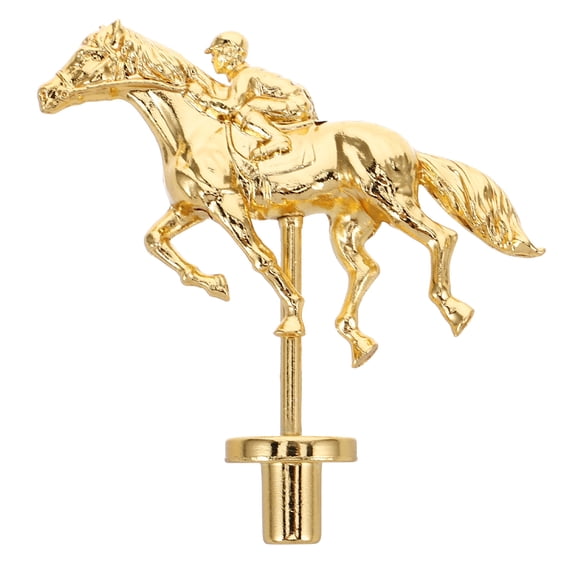 WRITWAA Golden Alloy Horse Figurine for Racing Game Decor, Collectible Display Piece, Board Game Accessory