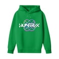 thumbnail image 4 of Moonsky Sudadera con capucha y cordón HUNTRX, estampado de grupo de chicas coreanas, jersey corto, suave y cómodo, top de manga larga para primavera y otoño. Verde 150, 4 of 5
