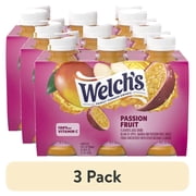 (3 pack) Welch's Passion Fruit Juice Drink, 10 fl oz On-the-Go Bottle (Pack of 6)
