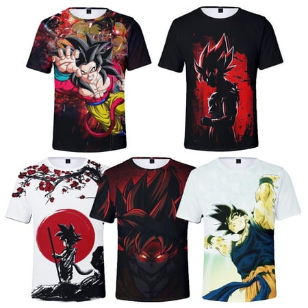 

Dragon Ball Teens Mens 3D Print Graphic Tee Casual Tops Sizes Kids-Adult Unisex