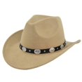 thumbnail image 5 of Classic Cowboy Hat Retro Jazz Hat Ethnic Wool Top Hat Felt Hat Retro Faux Sheep Hat Cowboy Hat, 5 of 5