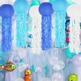 thumbnail image 7 of Paper Lanterns, Royal Blue White Hanging Jelly Fish Lanterns for Mermaid Under The Sea Ocean Birthday Party Decorations Set of 6, 7 of 7