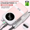 thumbnail image 2 of INSMART Cordless Nail Drill, Professional 45000RPM Electric Nail File Kit with LCD Display, Charging Base & 78 Accessories, 2 of 7