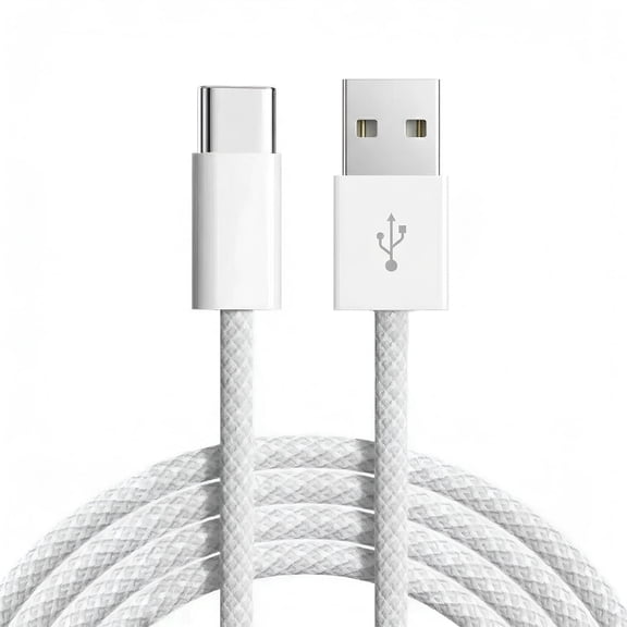 USB-A to USB-C Charging Cable 3.3 FT, 3A Braided Type-C Charger Cord with Data Sync for Samsung Galaxy, Google Pixel, iPhone 15/16, iPad & USB-C Devices