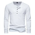 thumbnail image 2 of Yaoyar Mens Henley Long/Short Sleeve T-Shirt Cotton Casual Shirt, 2 of 5