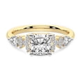 thumbnail image 4 of IGI Certified 5 Carat Cushion Shape Lab Grown Diamond Engagement Ring | 14K Yellow Gold | Josephine Four Prong Side Stone Diamond Ring | FG-VS1-VS2 Quality Friendly Diamonds, 4 of 6