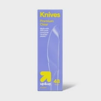 Plastic Disposable Knives, Clear, 48 Count