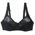 thumbnail image 2 of Black and Friday Deals 2024 Aloohaidyvio Women's French Double Support Lace Wirefree Bra,Push Up Minimizer Bras for Women Plus Size, 2 of 6