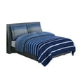 thumbnail image 4 of Inspired Surroundings 3-Piece King Comforter Set, Blue Harper Stripe, 4 of 8